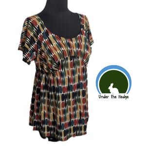 Y2K Max Edition Multi Pattern Stretch Babydoll  Top Large grunge indie retro